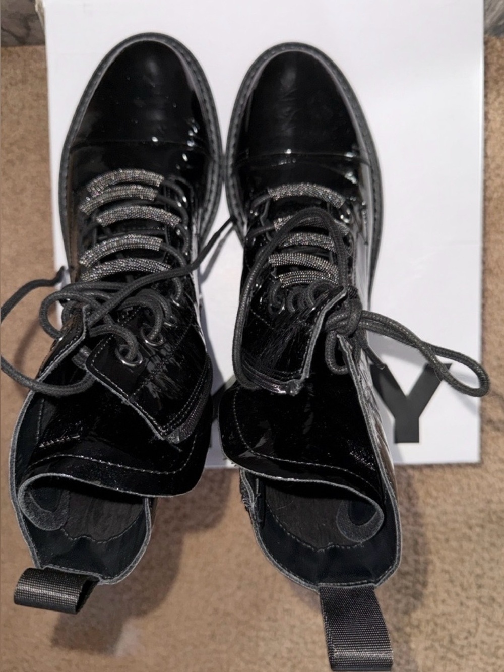 DKNY Malaya Lace-Up Boot - Black 9
